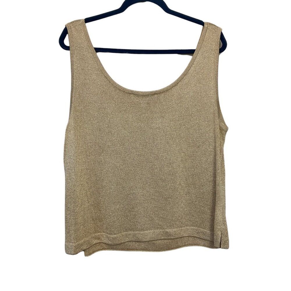 ST. JOHN Basics Metallic Knit Shell - Picture 5 of 6